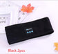 Black Bluetooth headband set with built-in control panel