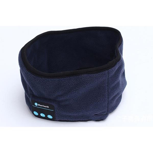 Blue Bluetooth headband with black control panel