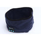 Blue Bluetooth headband with black control panel