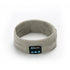 Light gray Bluetooth headband with front control panel and button icons