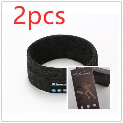 Dark gray Bluetooth headband set with box
