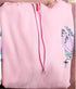 Pink prayer hands hoodie with drawstring hood, kangaroo pocket, printed prayer-hands graphic