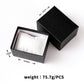 Minimalist quartz watch set box, black lid and base with white insert