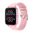 Waterproof smartwatch with light pink strap, rose-gold case, 09:30 and steps dashboard