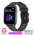 Health detection smartwatch with black silicone strap and square color display