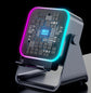 Black phone stand speaker with Bluetooth 5.3 display panel and RGB border light
